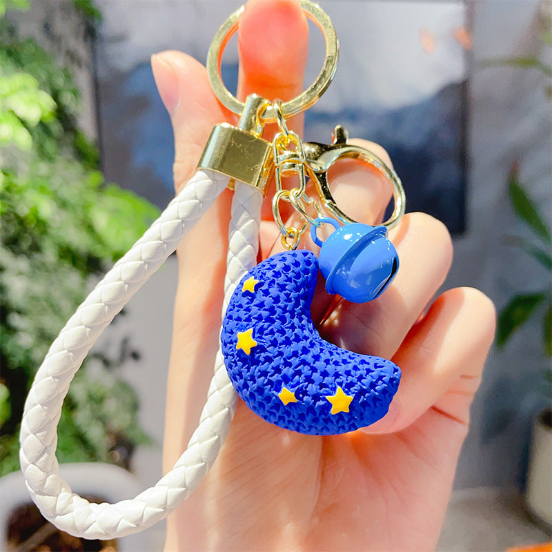 Wholesale Cute Star Moon Rainbow Sun Doll Doll Resin Keychain